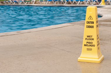 Wet floor sign clipart