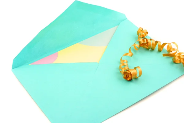 Cartão e envelope — Fotografia de Stock
