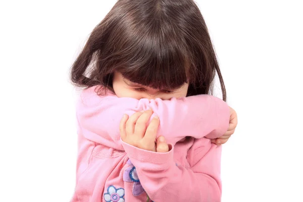 Sick child sneezing — Stock Photo, Image