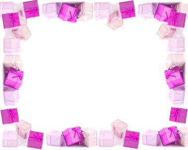 Present boxes frame or border clipart