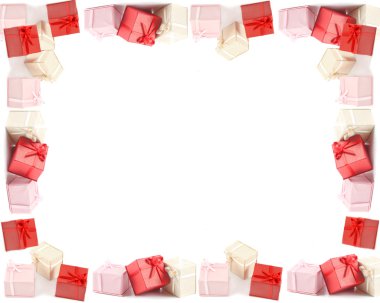 Present boxes frame or border clipart