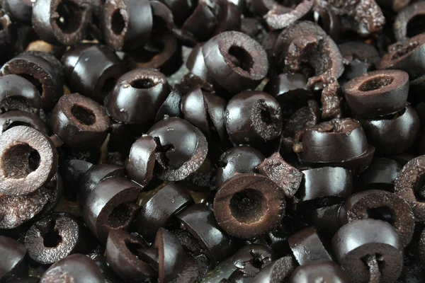 Sliced black olives — Stock Photo, Image