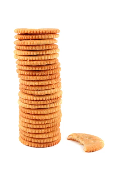Golden cracker stack — Stock Photo, Image