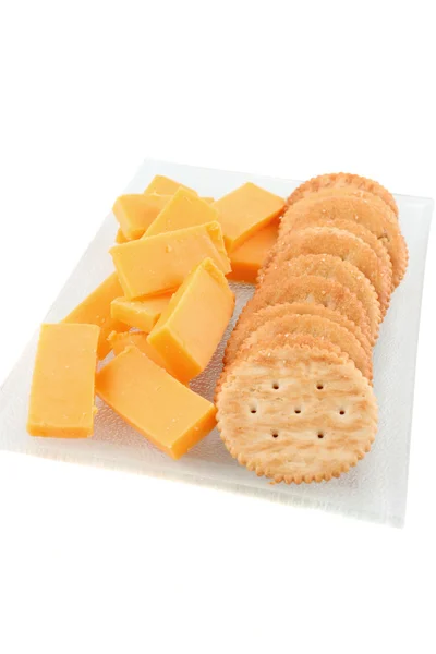 Bolacha dourada e queijo — Fotografia de Stock