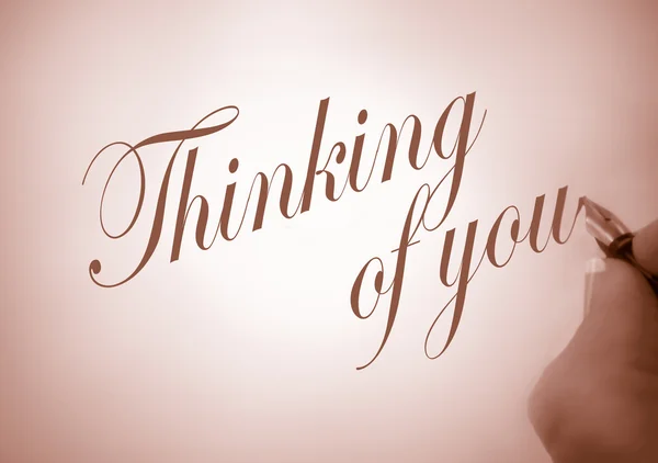 Callligraphy thinking of you — Stock Photo, Image