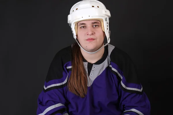 Підліток хокеїст — стокове фото