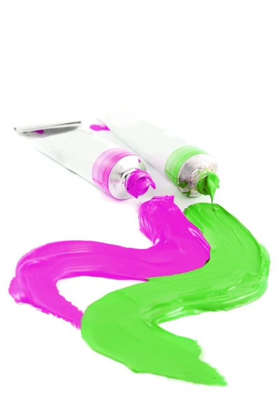 Artist's colorful paints — Stock Photo, Image