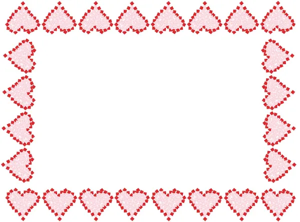 Valentine heart frame or border — Stock Photo, Image