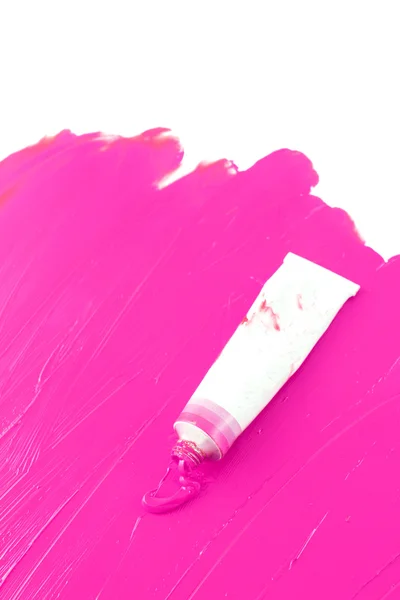 Tinta rosa quente do artista — Fotografia de Stock