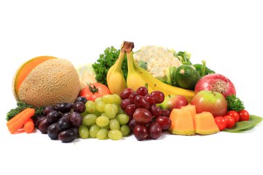 Healthy fruits and vegetables clipart