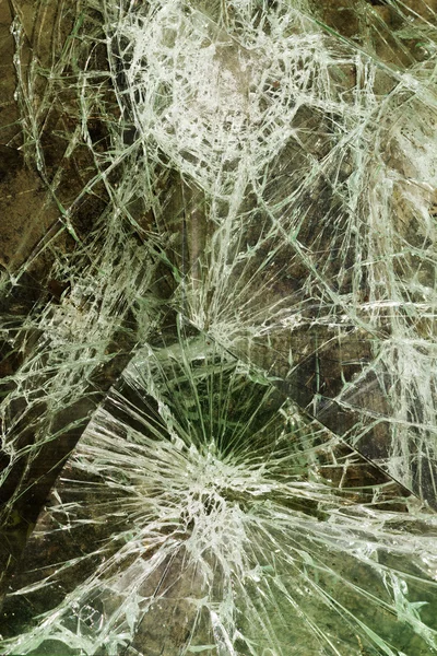 Glas gebarsten gebroken — Stockfoto