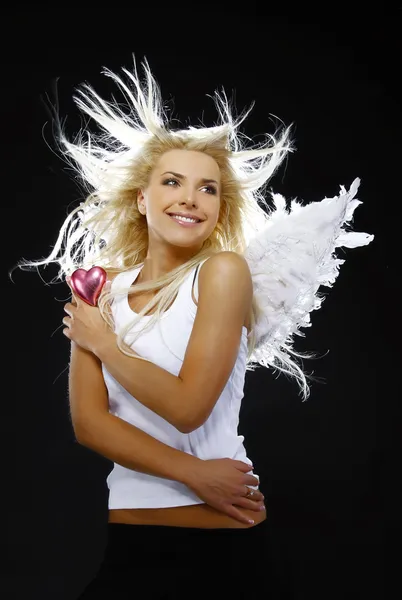 Красива дівчина ангел — стокове фото