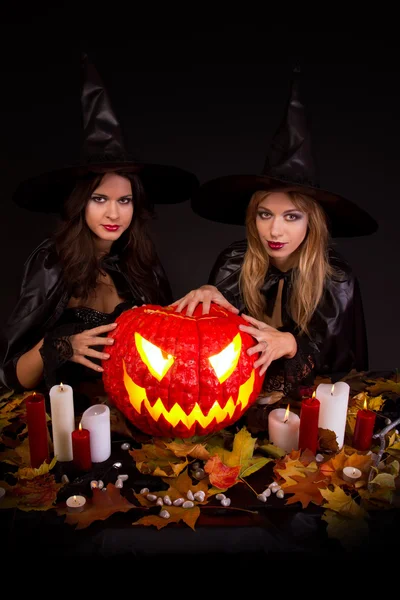 Halloween witches — Stock Photo, Image