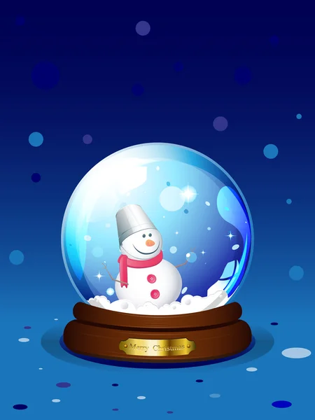 stock vector Snowglobe with snowman