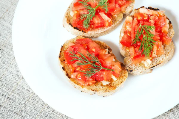 Sanduíches de tomate — Fotografia de Stock