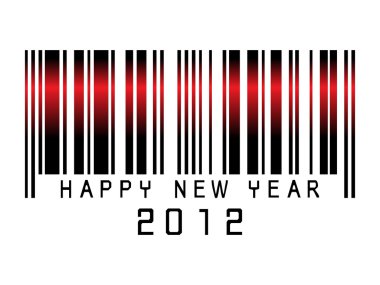 Barcode new year 2012 clipart