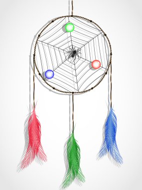 Spider and dream catcher clipart