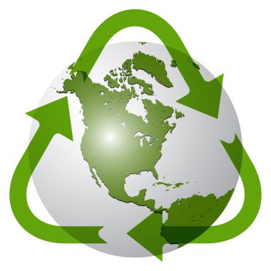 Recycle earth globe clipart