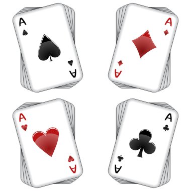 Aces playing cards clipart