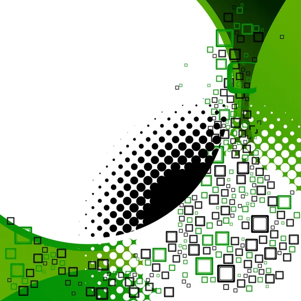 Quadrate grüner Hintergrund — Stockvektor