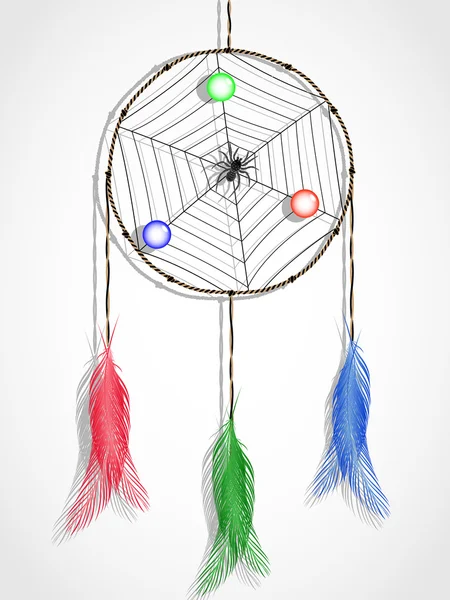 stock vector Spider and dream catcher