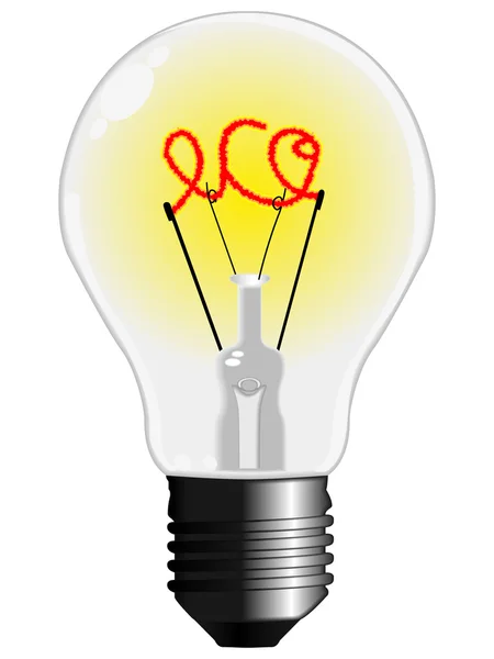 Ampoule eco — Image vectorielle