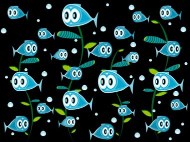 Fishes pattern clipart