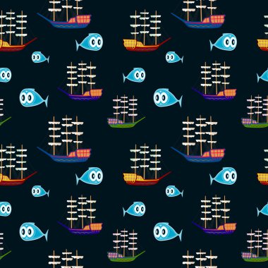 Marine pattern clipart