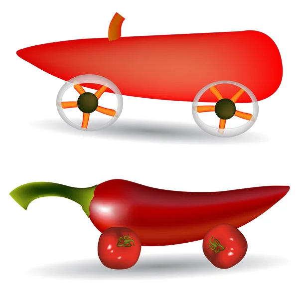 Zeleninové auta — Stockový vektor