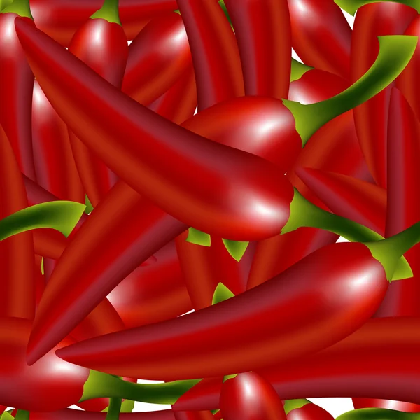 Rode peppers patroon — Stockvector