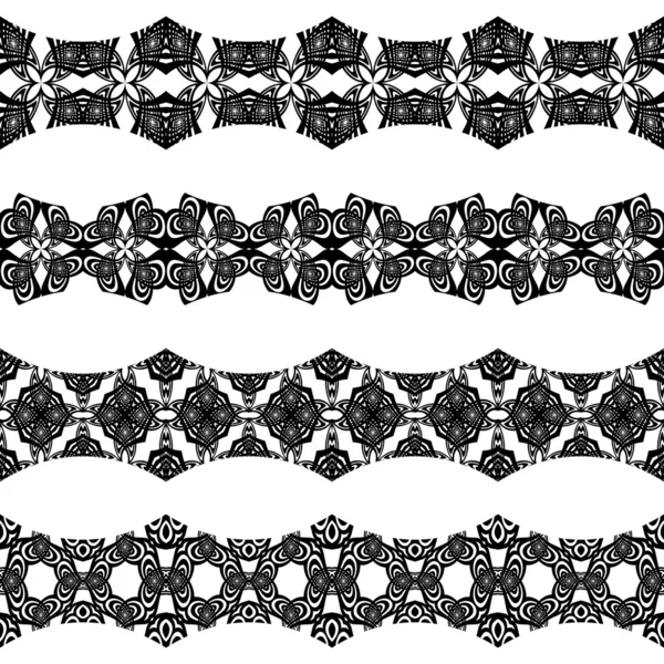 Frontières horizontales sans couture 1 — Image vectorielle