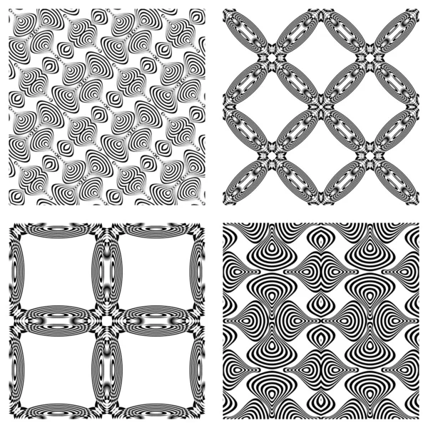 Op-art monochromatisch patronen — Stockvector