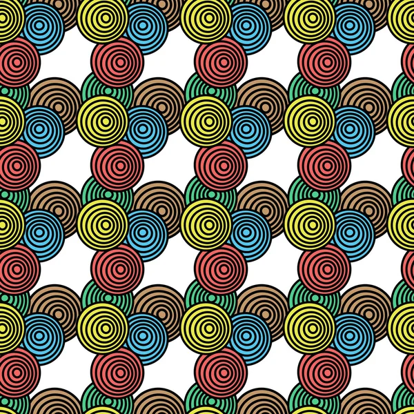 円および色のパターン — ストックベクタ