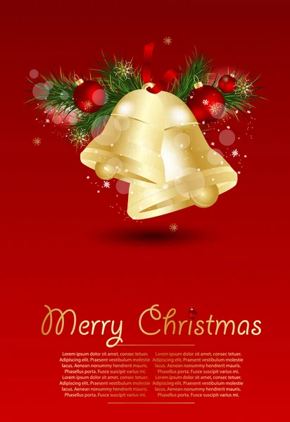 Illustration vectorielle cloches de Noël . — Image vectorielle