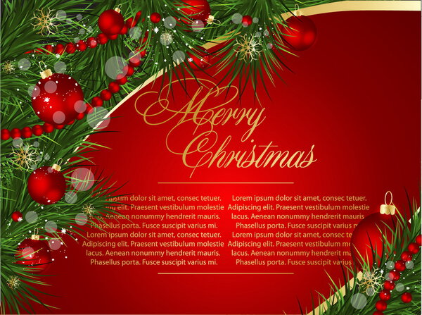 Рождественская красная карточка