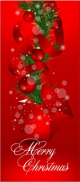 Kerst vectorillustratie met sierlijke geschenkdoos — Stockvector