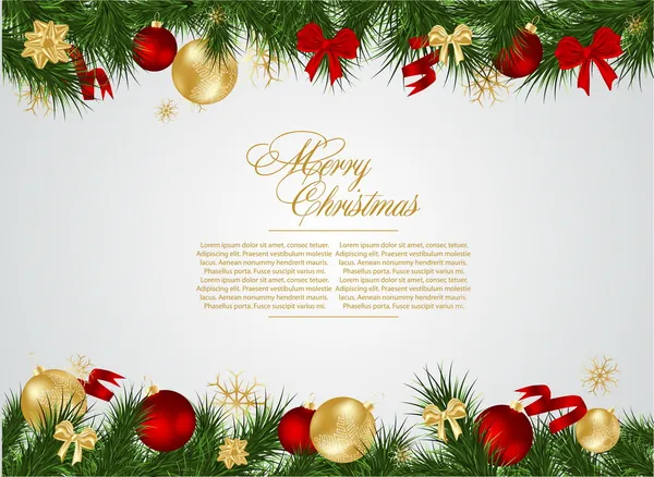 Cadre de Noël réaliste détaillé — Image vectorielle