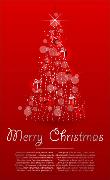 Carte de vœux de Noël vectorielle — Image vectorielle