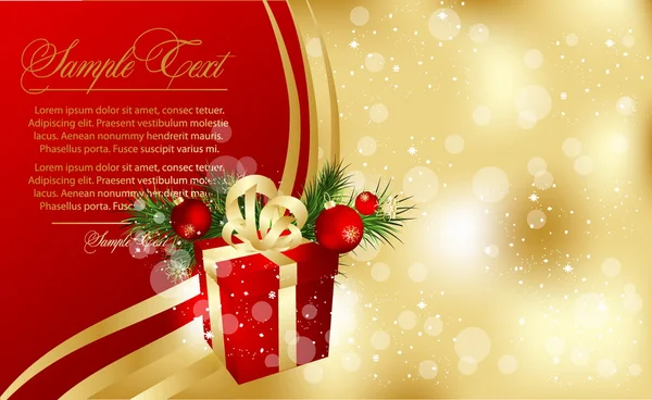 Pozdrav vánoční karta — Stockový vektor