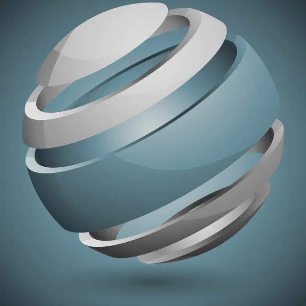 Logo abstrait 3d — Image vectorielle