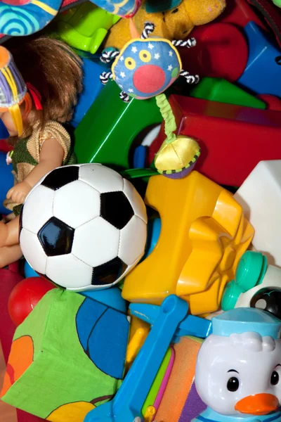 Fechar de lote de brinquedos — Fotografia de Stock