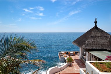 Atlas Okyanusu, tenerife Isla manzaralı Açık Restoran