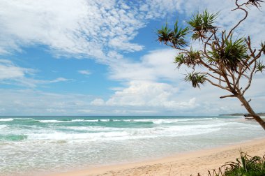 su plaj ve turkuaz Hint Okyanusu, bentota, sri lanka