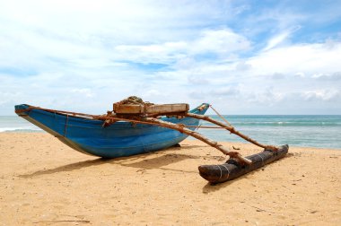 The traditional Sri Lanka's boat for fishing clipart