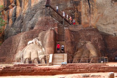 The Sigiriya (Lion's rock) is an ancient rock fortress and palac clipart