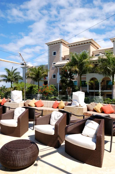 Zona lounge presso hotel di lusso, isola di Tenerife, Spagna — Foto Stock