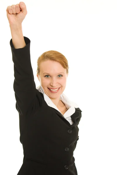 A successful businesswoman on a white background. — Stock Photo, Image