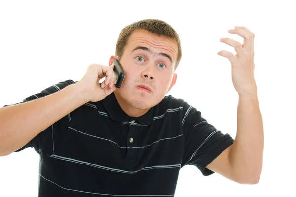 Egy férfi beszél a telefonban.. — Stock Fotó