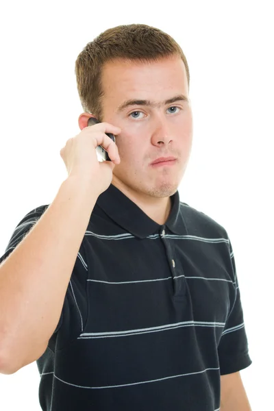 Facet rozmawiający przez telefon.. — Zdjęcie stockowe