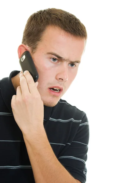 Muž mluví po telefonu. — Stock fotografie